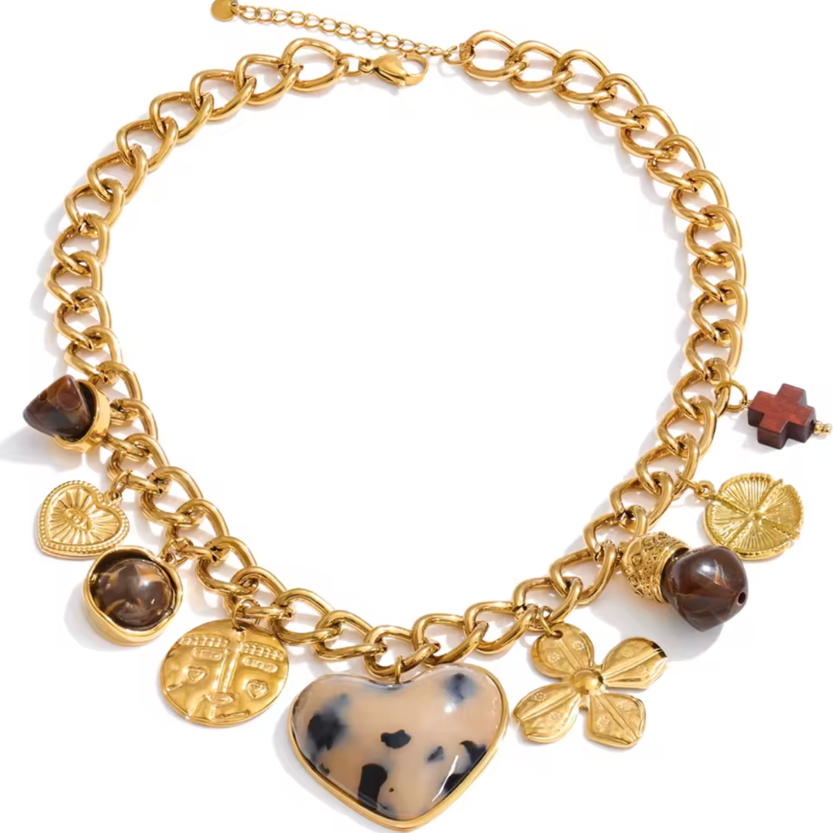 Siena Tortoiseshell Heart Necklace