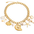 Riviera Gold Seashell Necklace